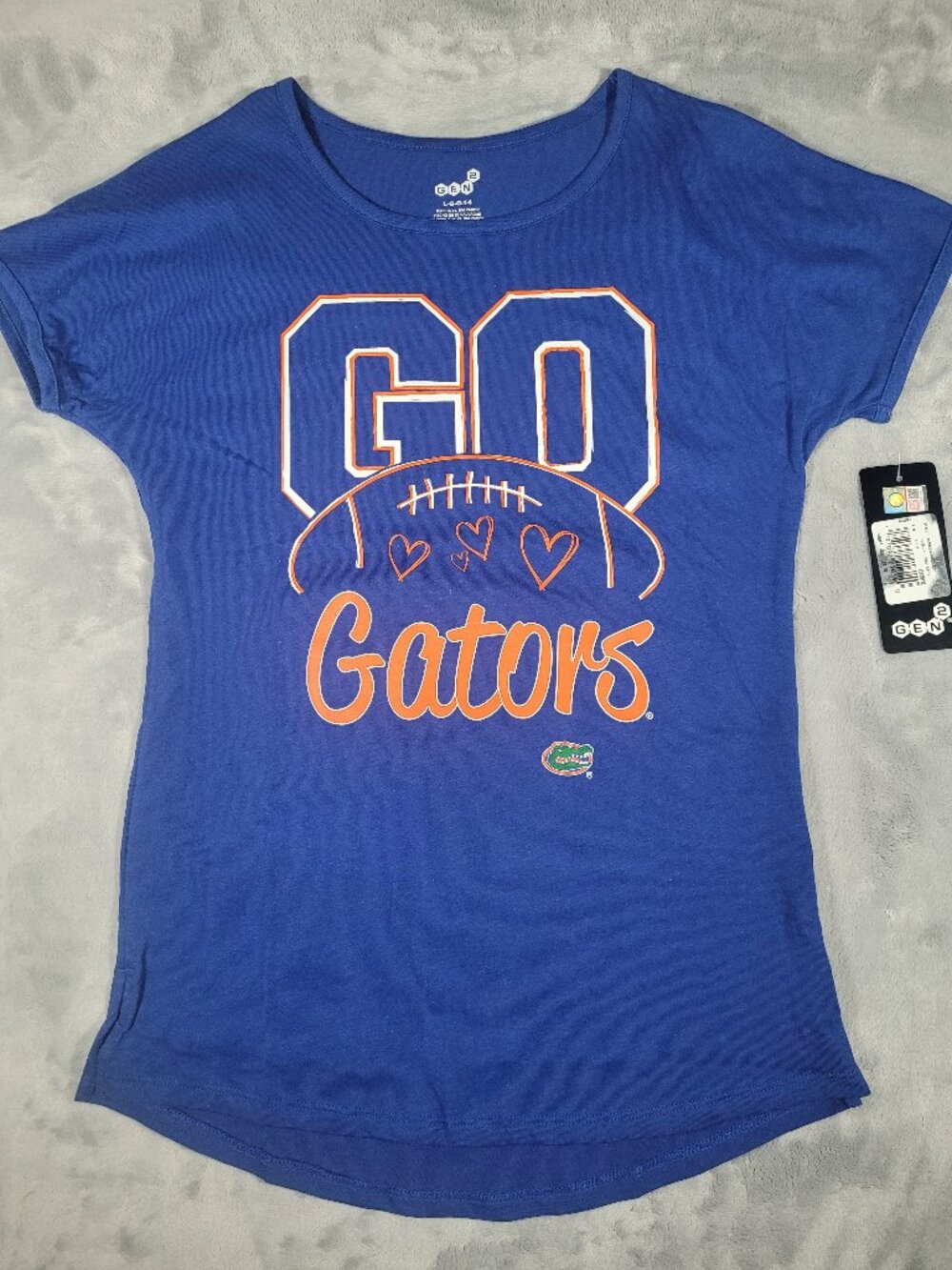 Gen2 University of Florida Gators T-shirt Girls Kids Size L14 Blue NWT Go Gators